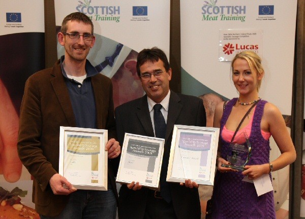 Winner of the Speciality Sausage Competition were Stewart Butchers, Enniskillen for their Irish Herb Sausage.